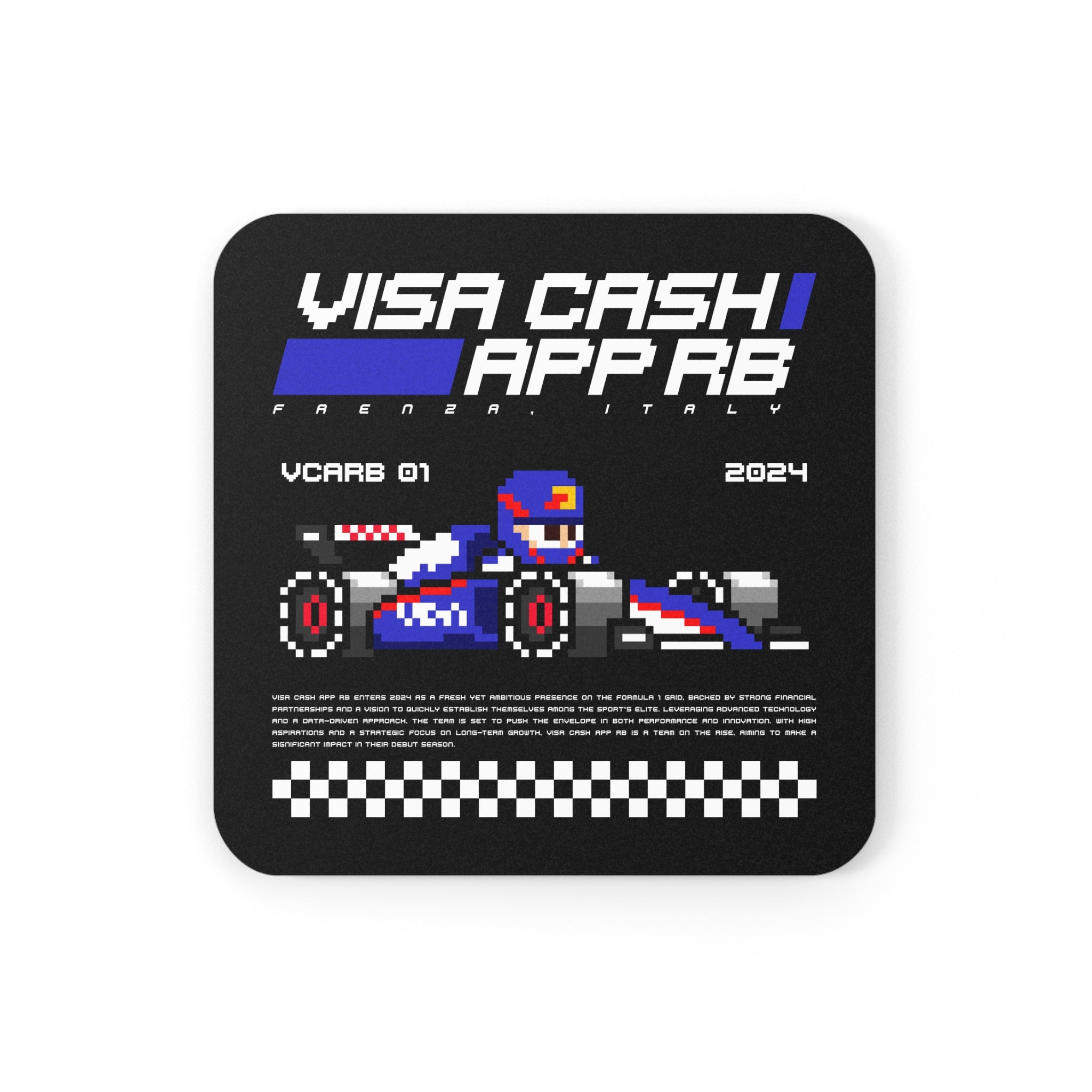 Visa Cash App RB 8-bit Team Cork Coaster