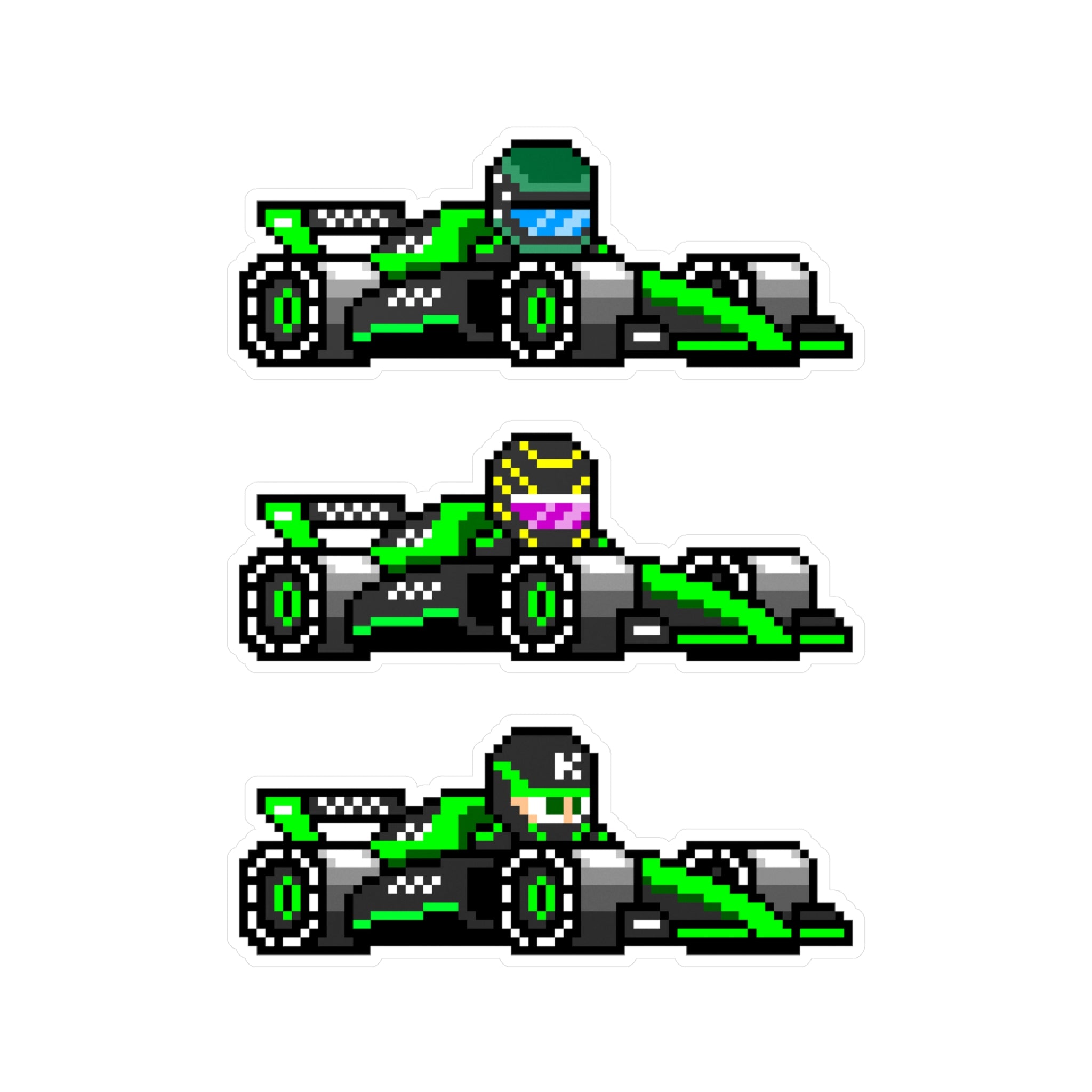 Sauber 8-bit Vinyl Decal Stickers