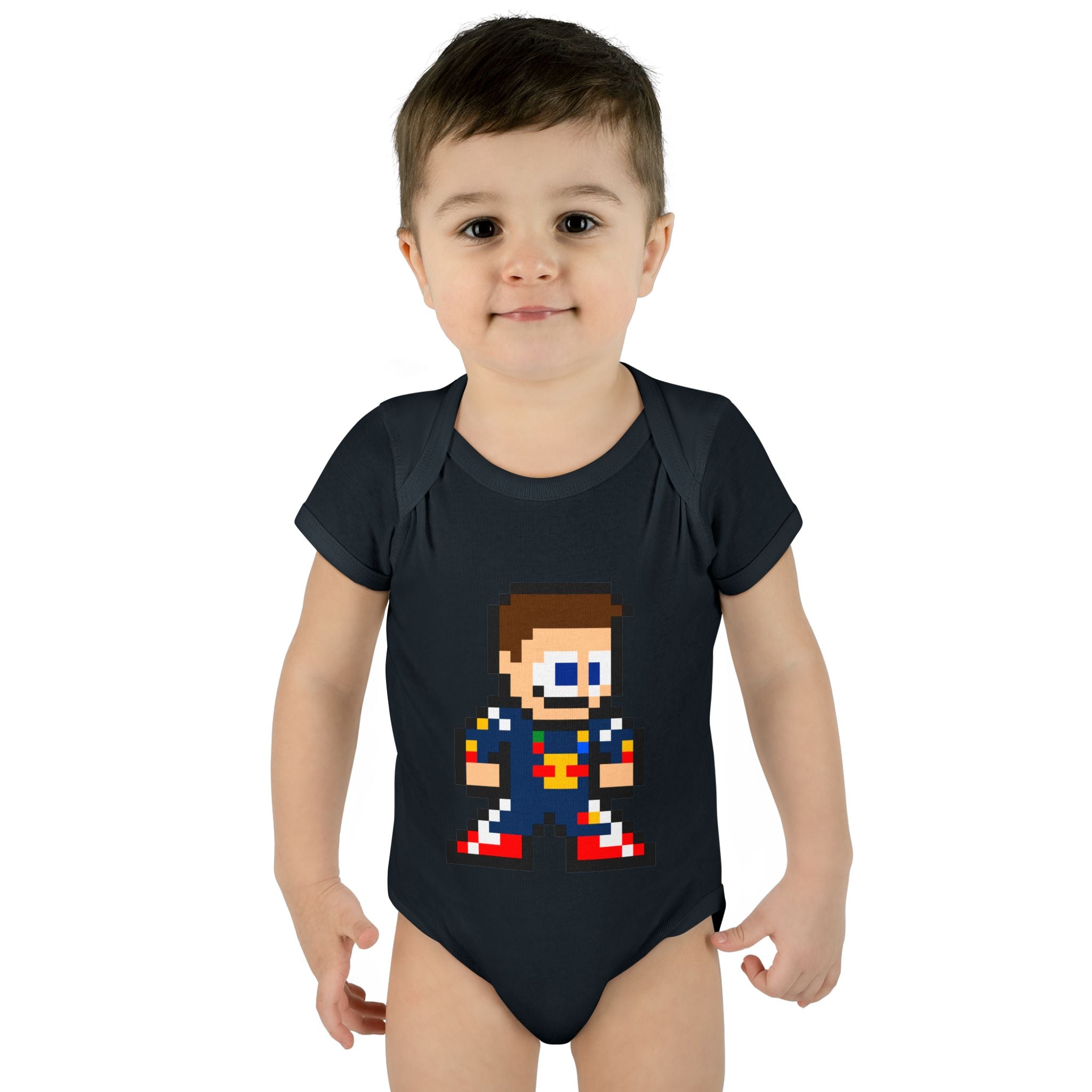 8-bit Max Verstappen Baby Bodysuit