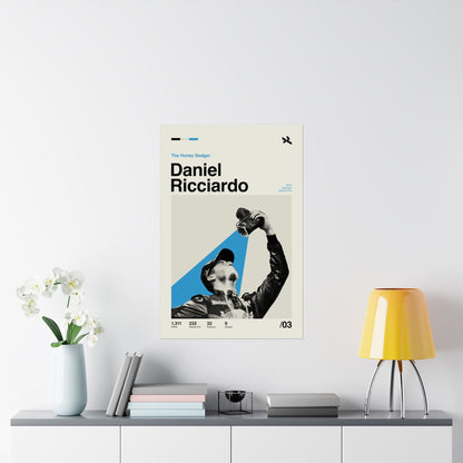 Daniel Ricciardo Mid-Century Poster