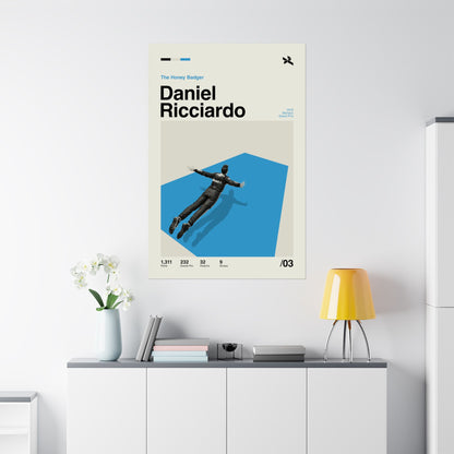 Daniel Ricciardo Mid-Century Poster