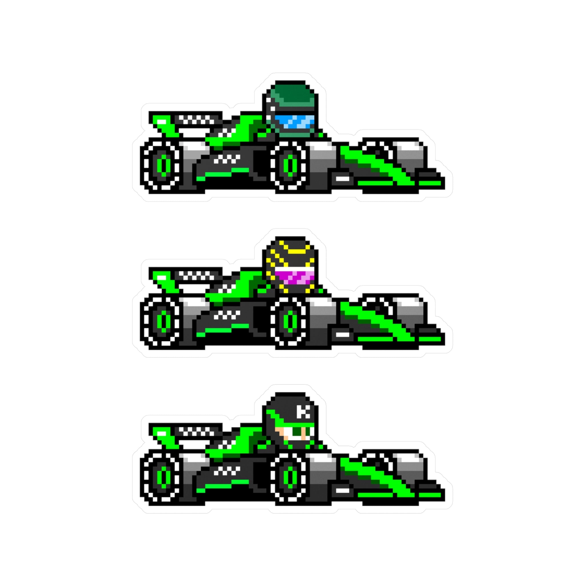 Sauber 8-bit Vinyl Decal Stickers