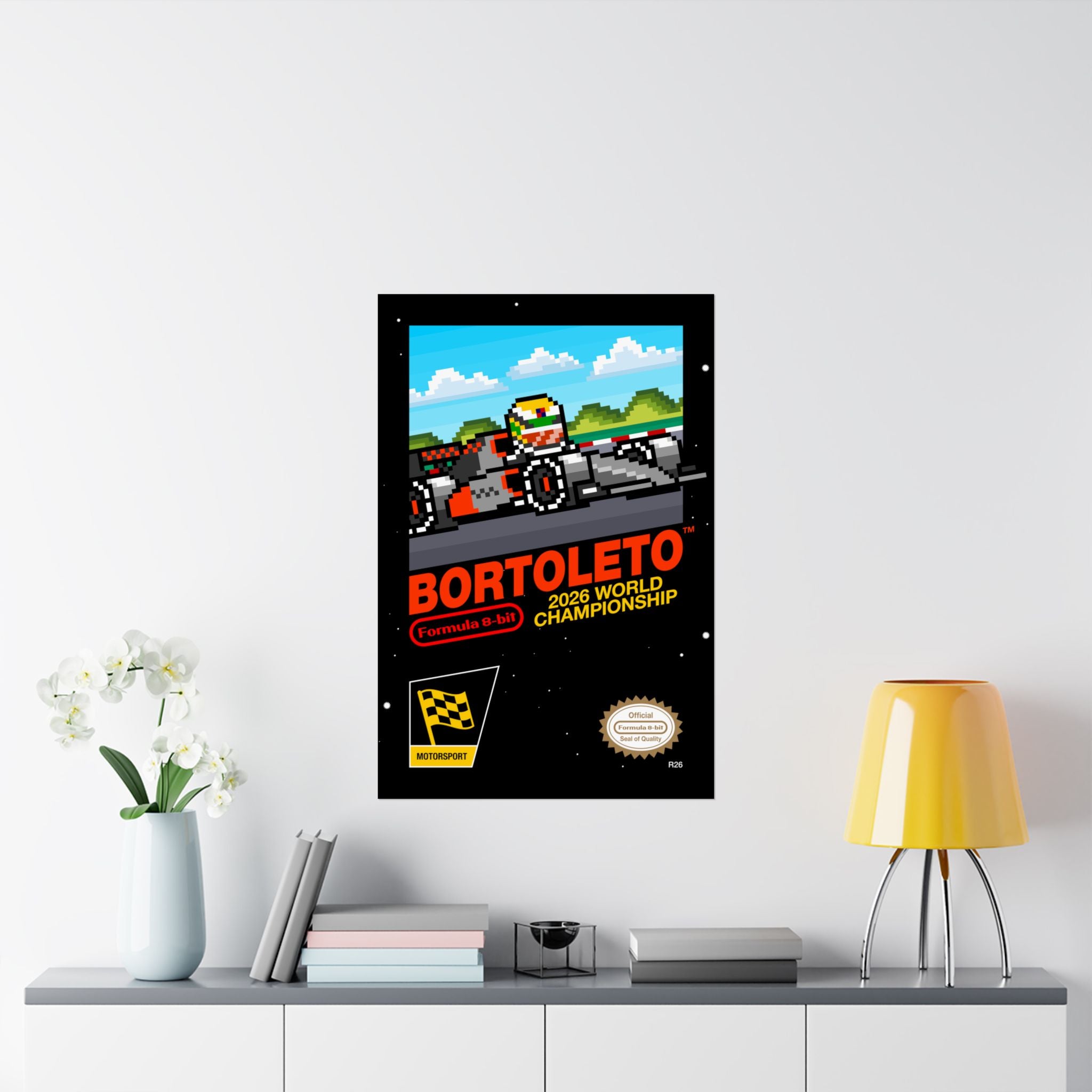 Bortoleto 8-bit Game Poster