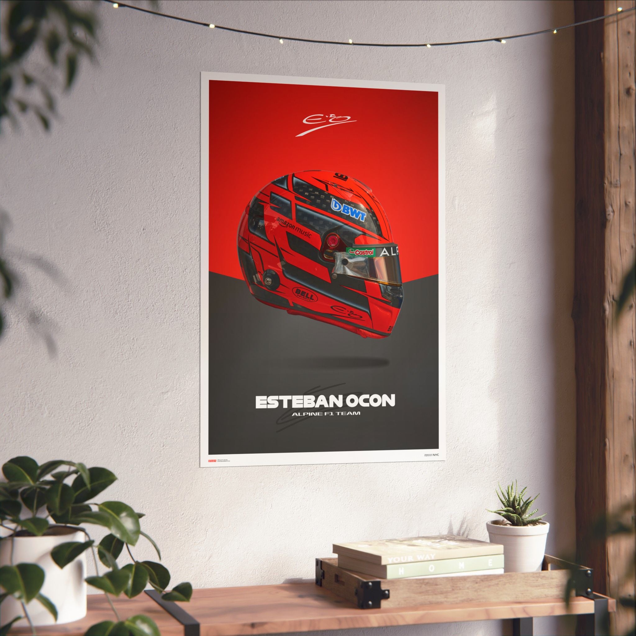 Esteban Ocon Signature Poster