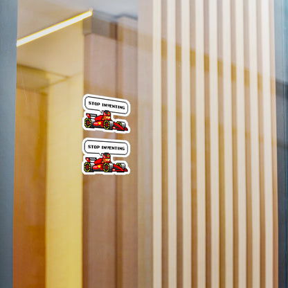 Sainz "STOP INVENTING" 8-bit Radio Vinyl Decal Sticker