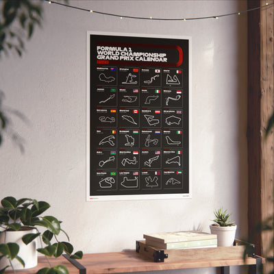 2025 Grand Prix Calendar Poster