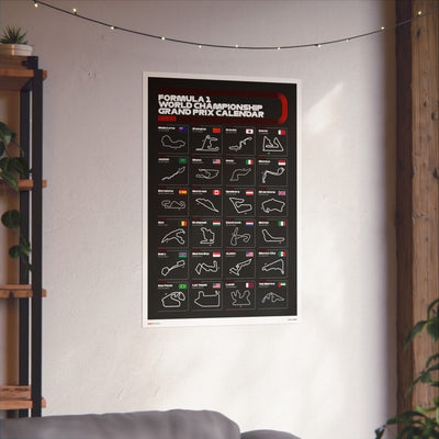 2025 Grand Prix Calendar Poster