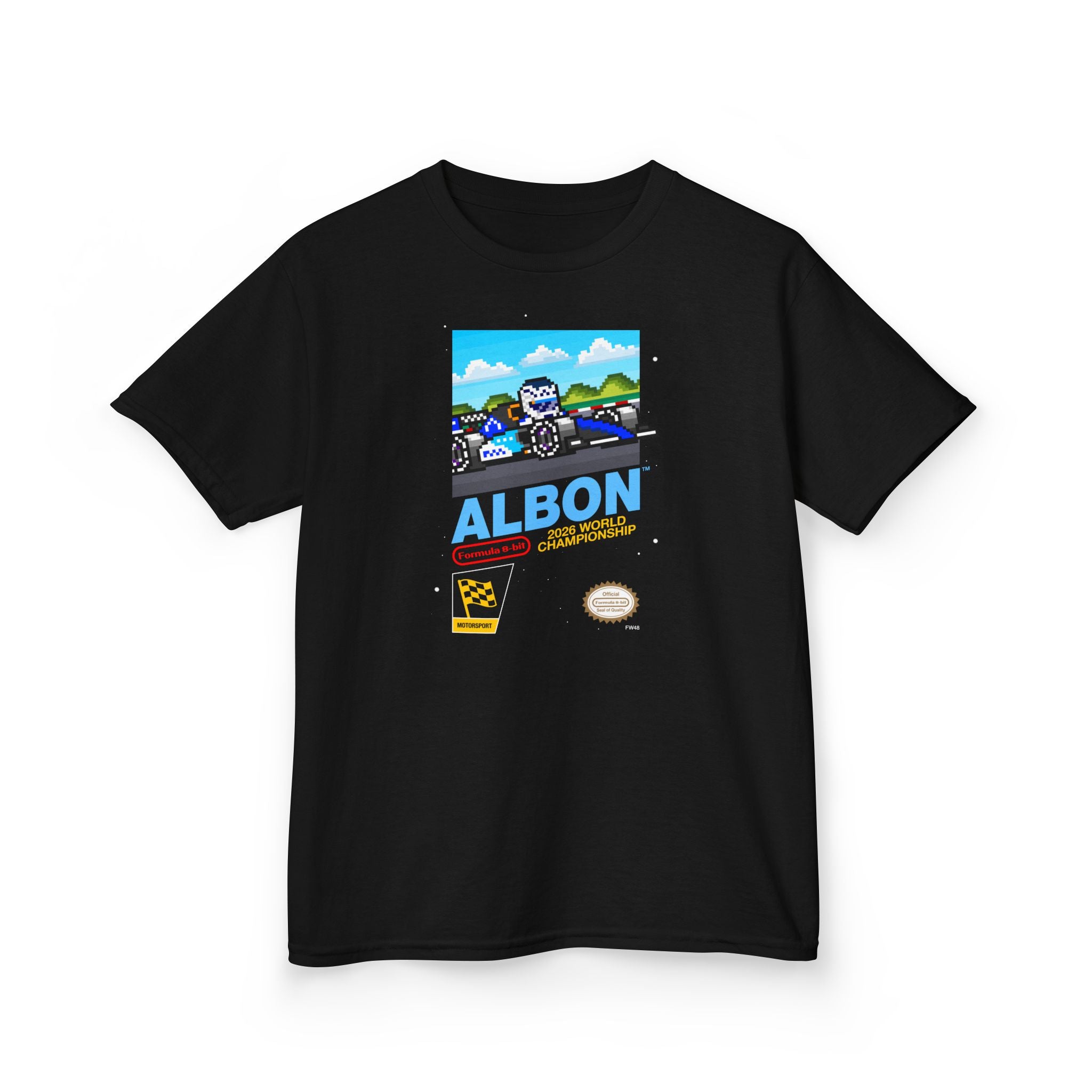 Albon 8-bit Game Kids Heavyweight 100% Cotton T-shirt