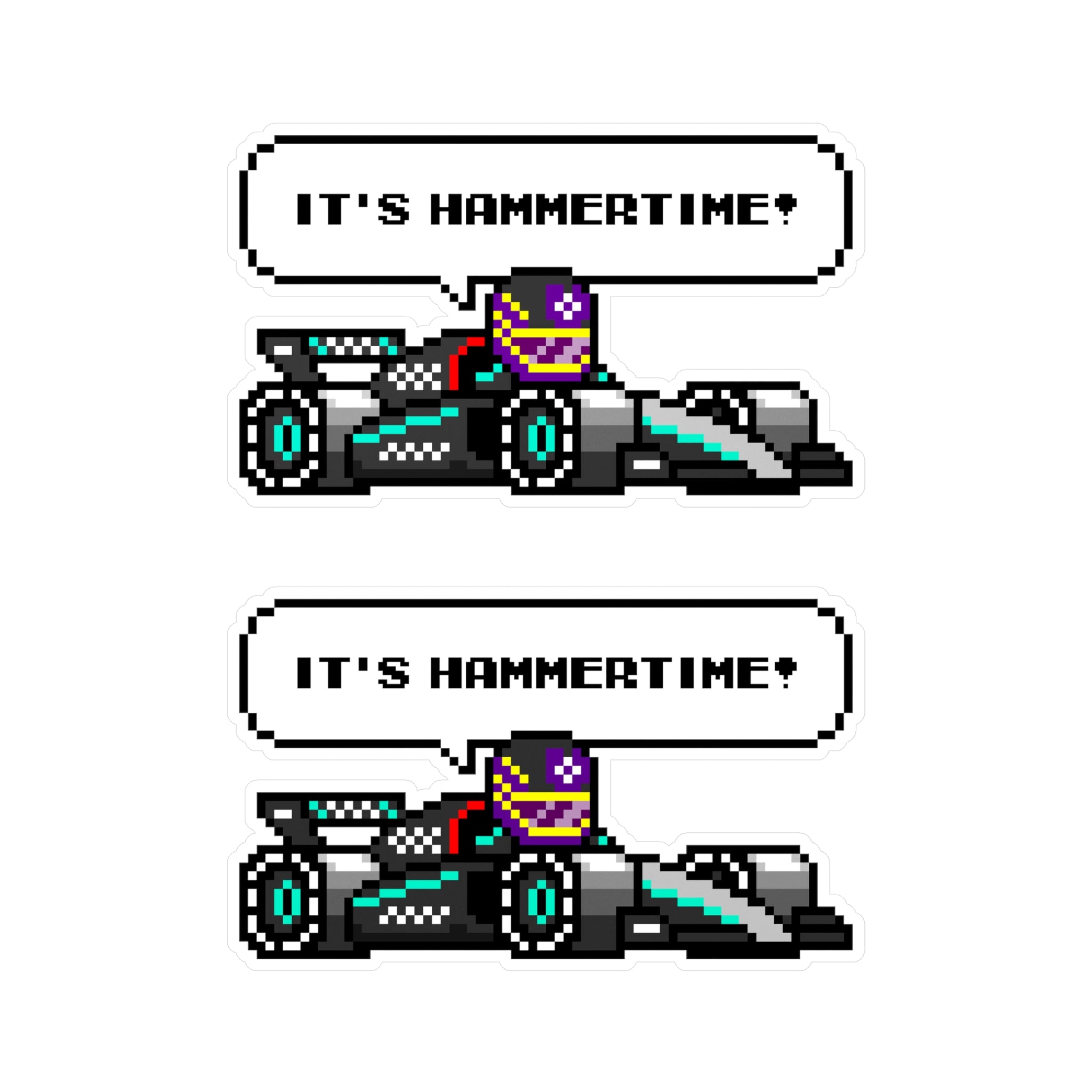 Hamilton "IT'S HAMMERTIME!" 8-bit Radio Vinyl Decal Sticker