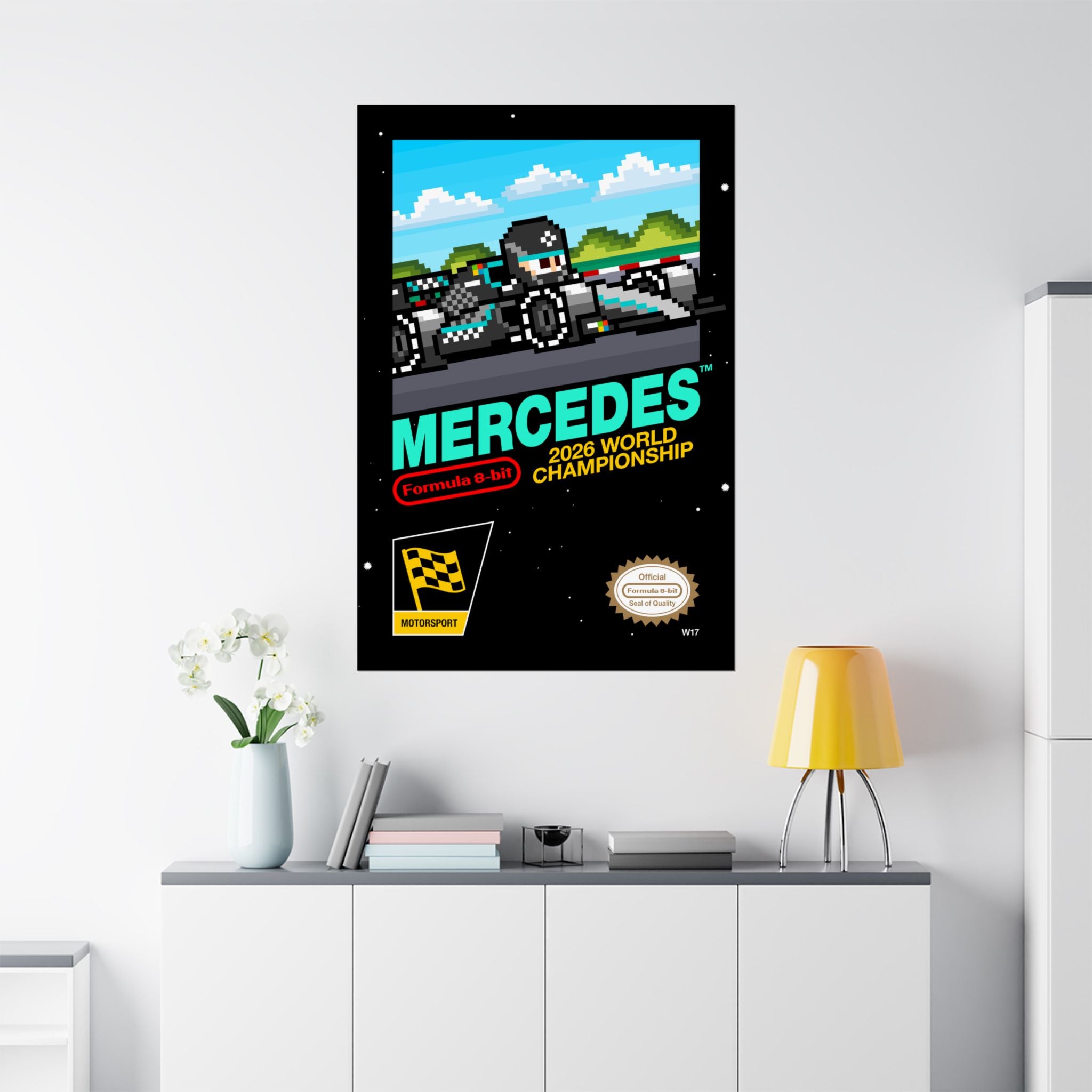 Mercedes 8-bit Game Poster