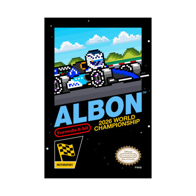 Alex Albon 8-bit Game Poster