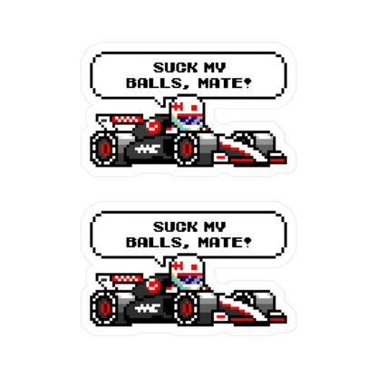 Magnussen "SUCK MY BALLS, MATE!" 8-bit Radio Vinyl Decal Sticker