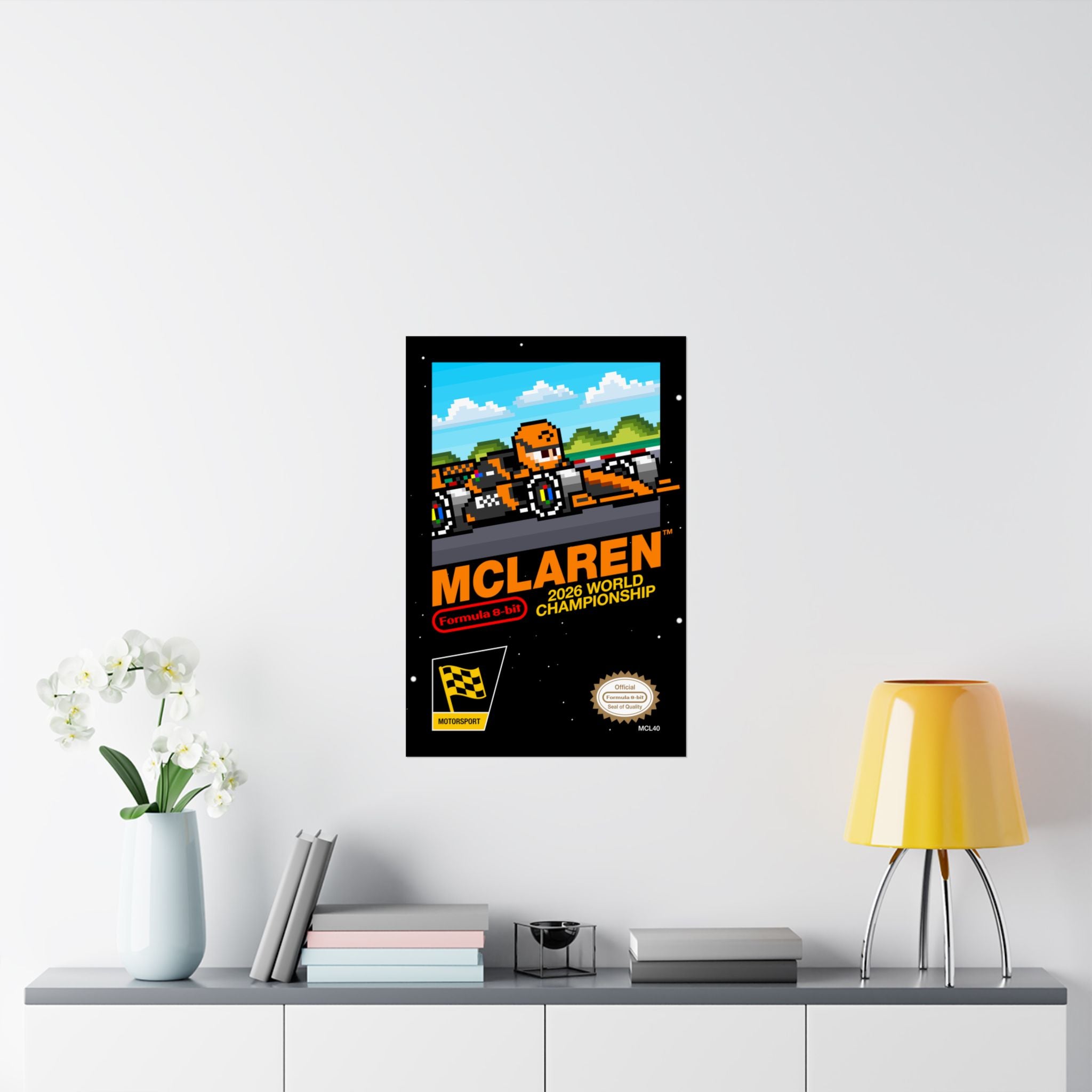 McLaren 8-bit Game Poster