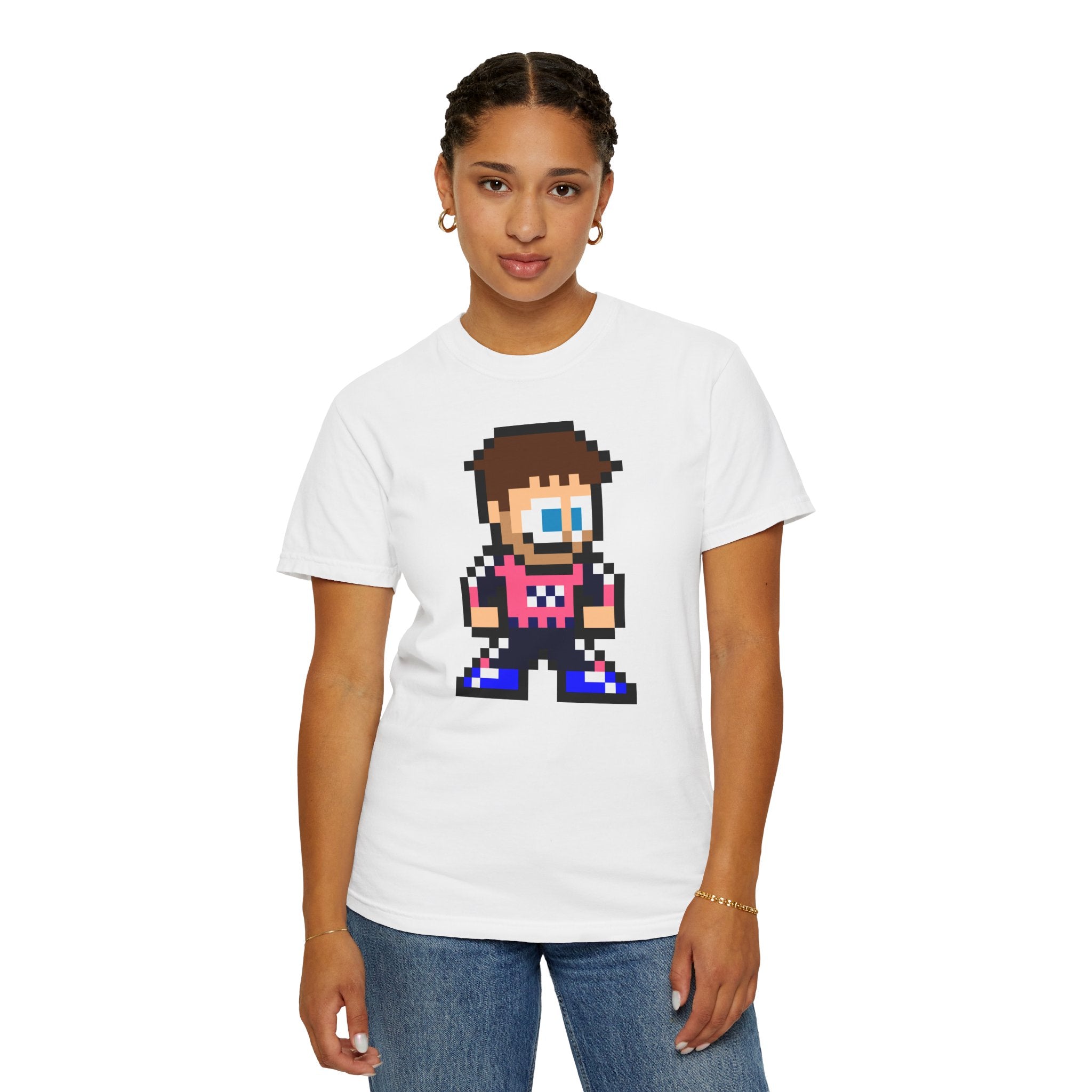 8-bit Pierre Gasly Adult Heavyweight 100% Cotton T-shirt