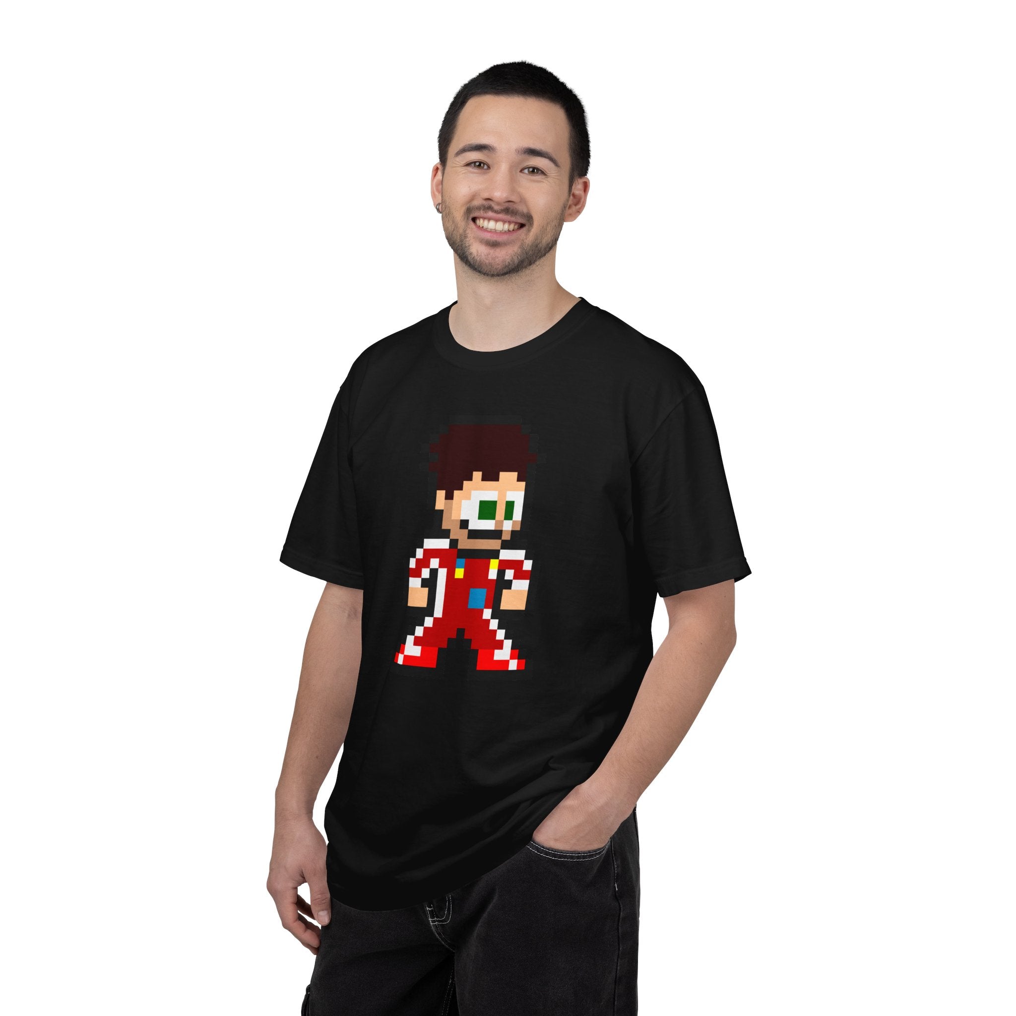 8-bit Charles Leclerc Adult Heavyweight 100% Cotton T-shirt