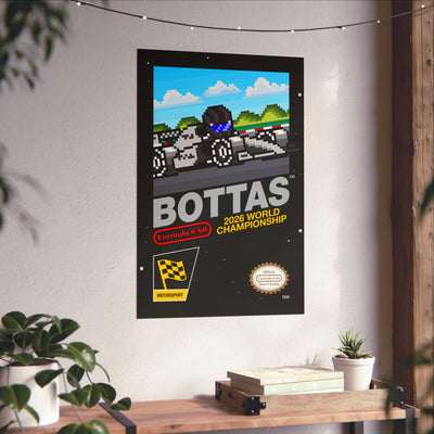 Bottas 8-bit Game Poster