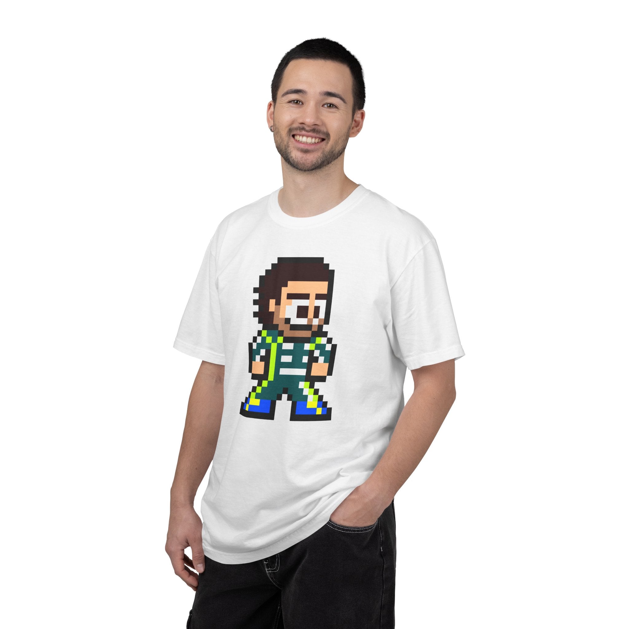 8-bit Fernando Alonso Adult Heavyweight 100% Cotton T-shirt