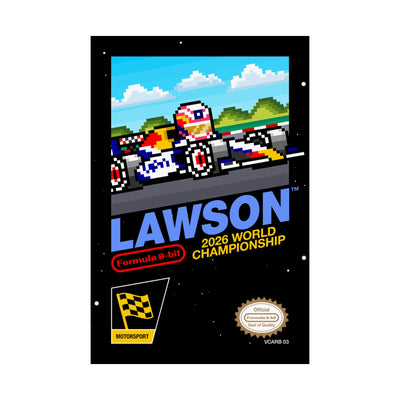 Liam Lawson 8-bit Game Poster