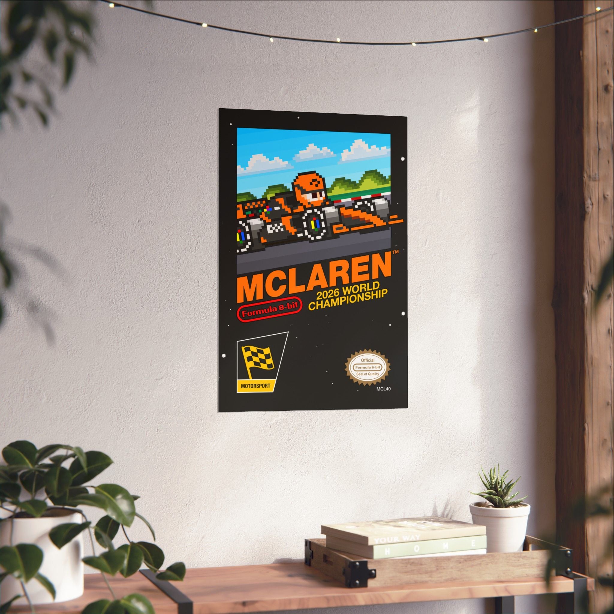 McLaren 8-bit Game Poster