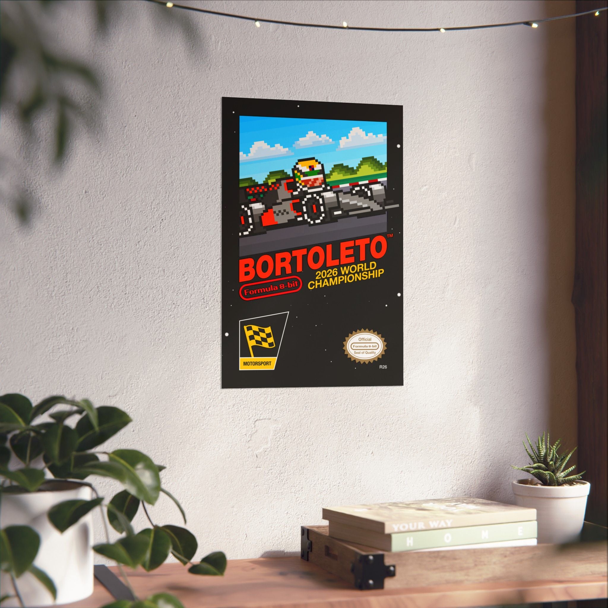 Bortoleto 8-bit Game Poster
