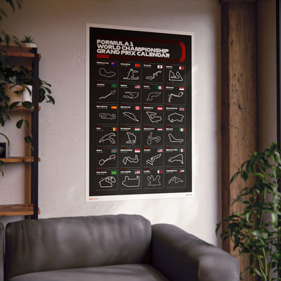 2025 Grand Prix Calendar Poster