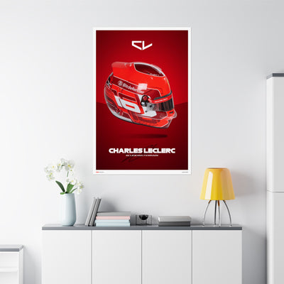 Charles Leclerc Signature Poster
