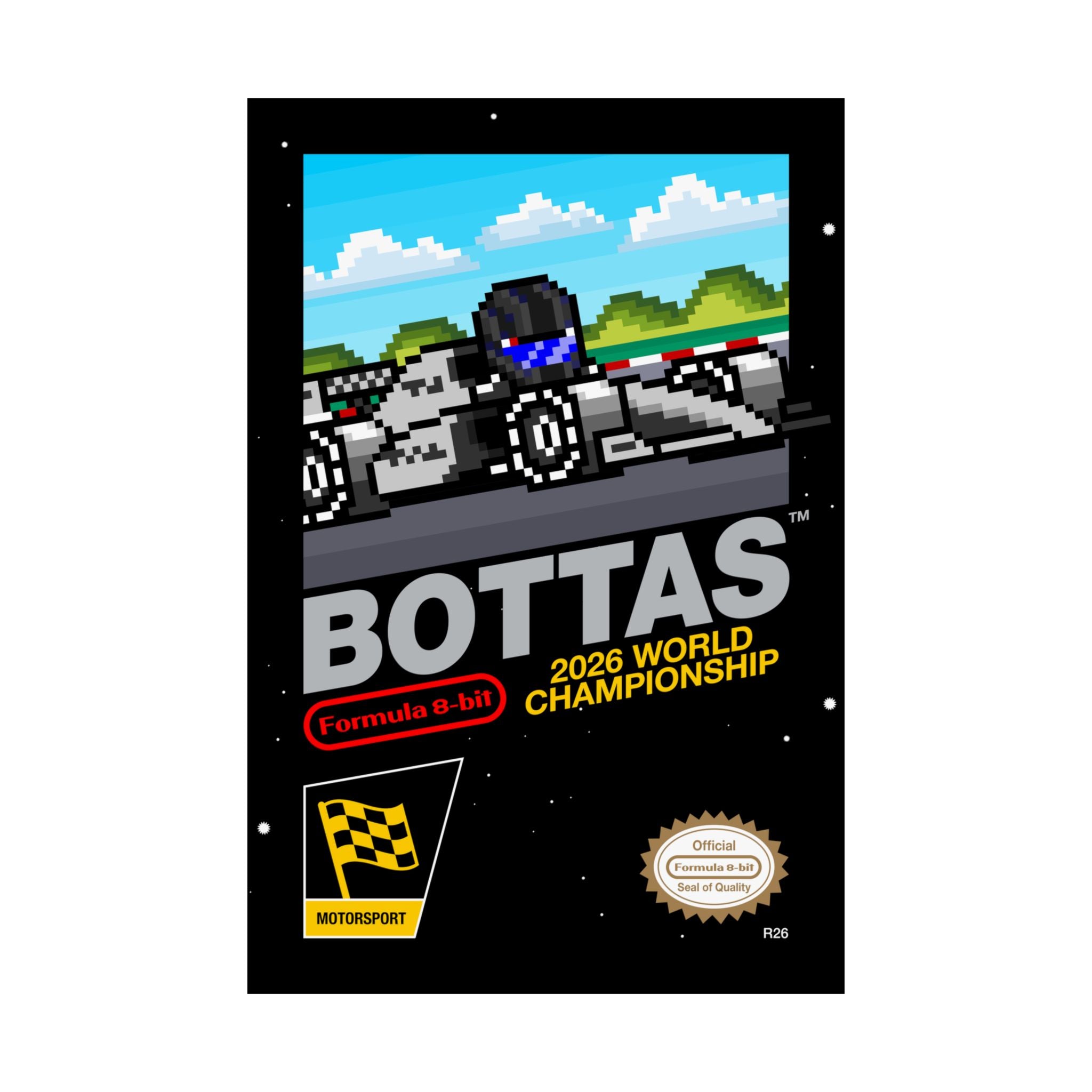 Bottas 8-bit Game Poster