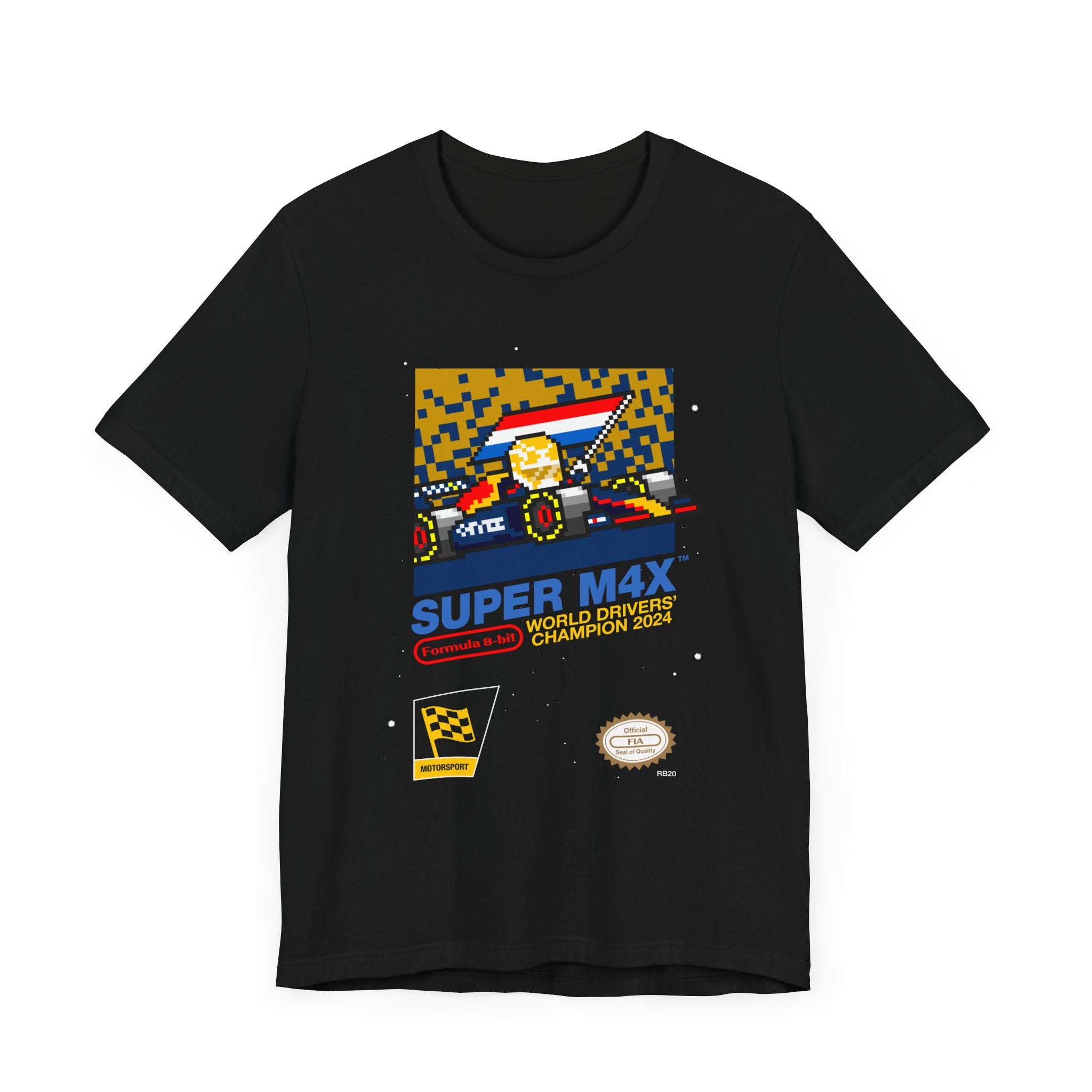 Super Max 8-bit Game T-shirt (2024 World Drivers' Champion Edition)