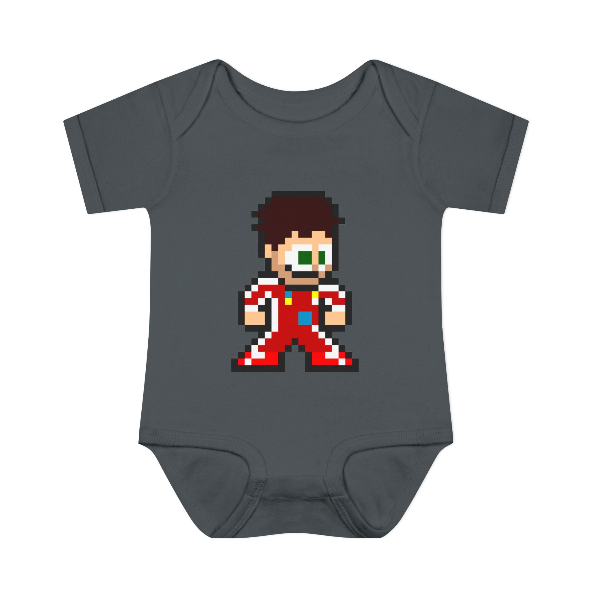 8-bit Charles Leclerc Baby Bodysuit