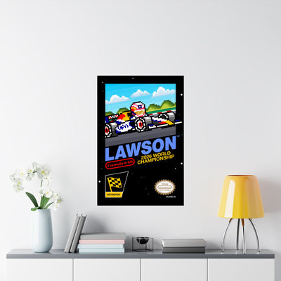 Liam Lawson 8-bit Game Poster