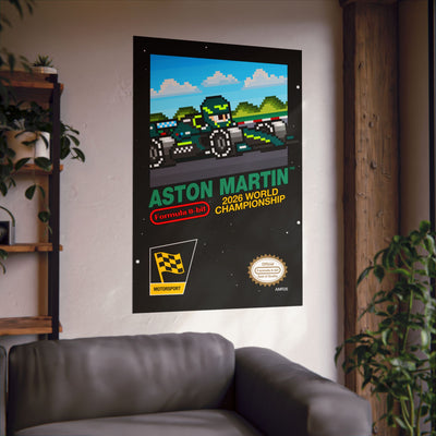 Aston Martin 8-bit Game Poster