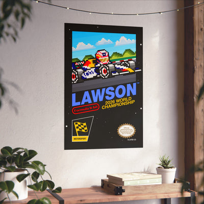 Liam Lawson 8-bit Game Poster
