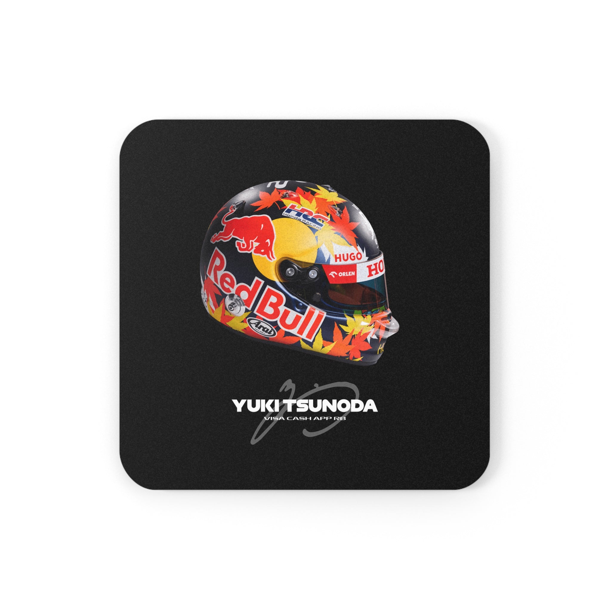 Yuki Tsunoda Signature Cork Coaster