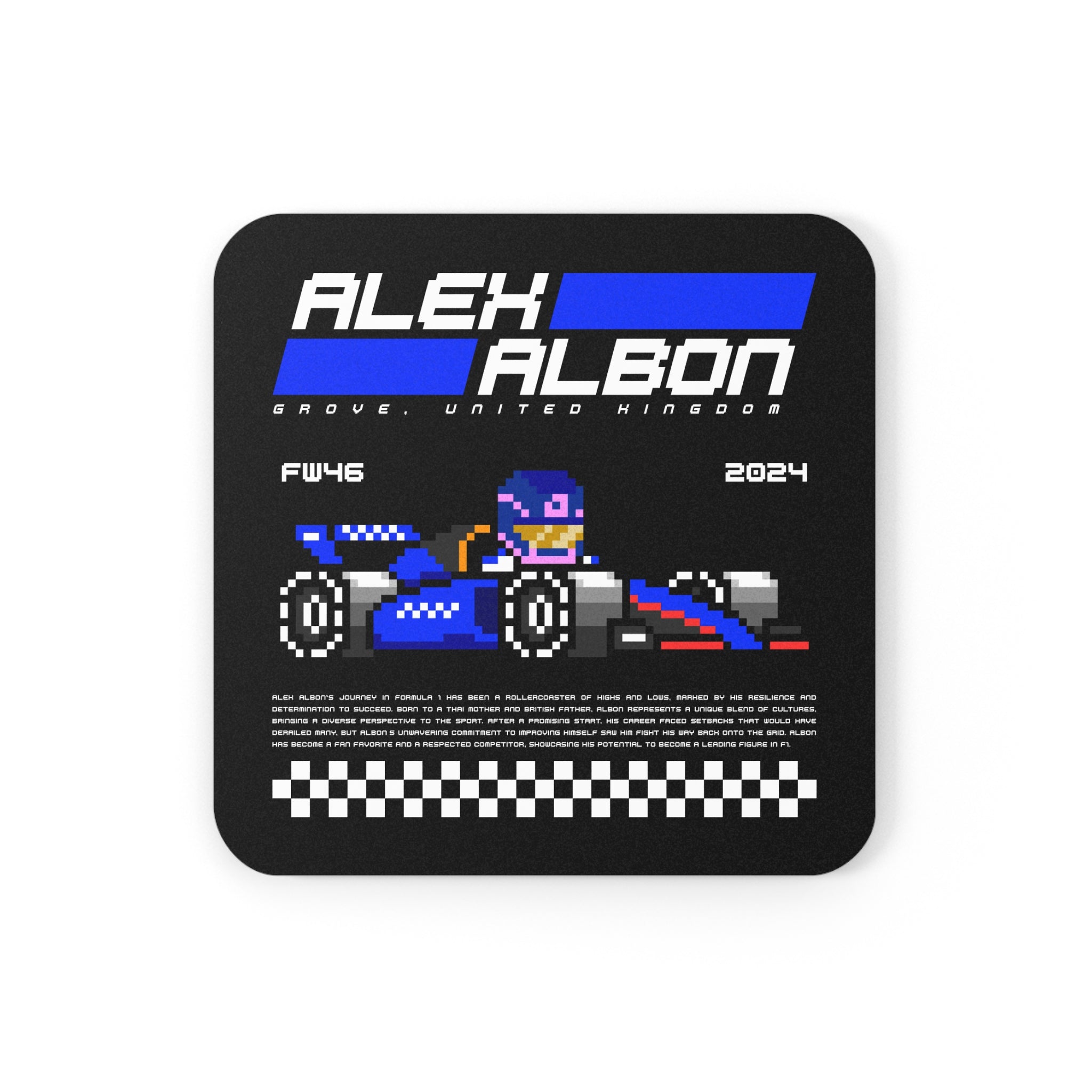 Alex Albon 8-bit Team Cork Coaster