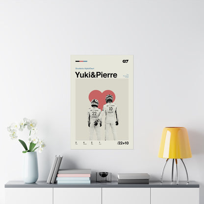 Yuki & Pierre Mid-century Poster