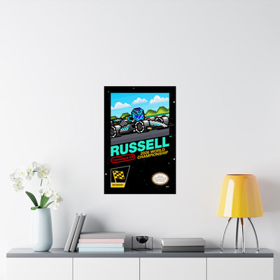 George Russell 8-bit Game Poster