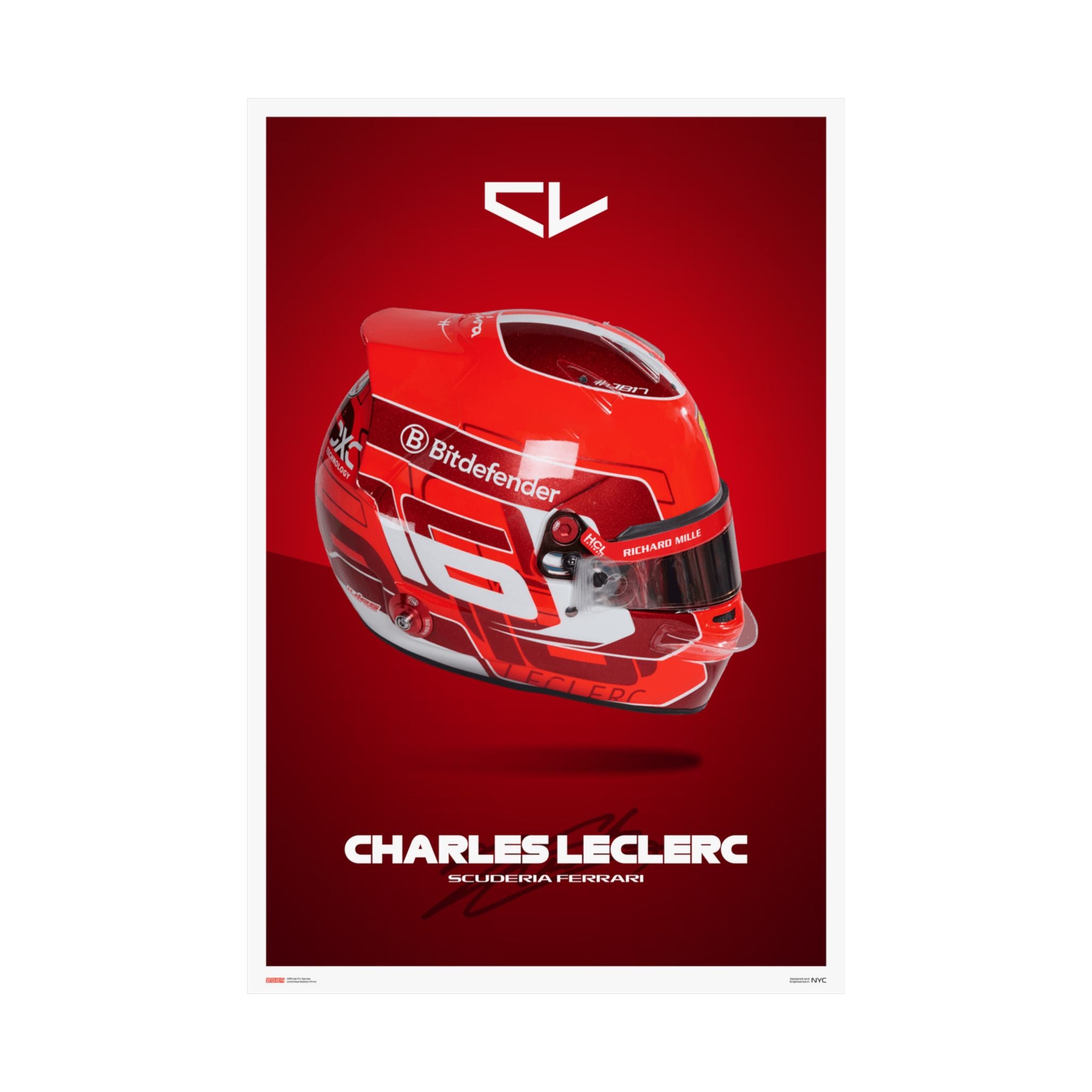 Charles Leclerc Signature Poster