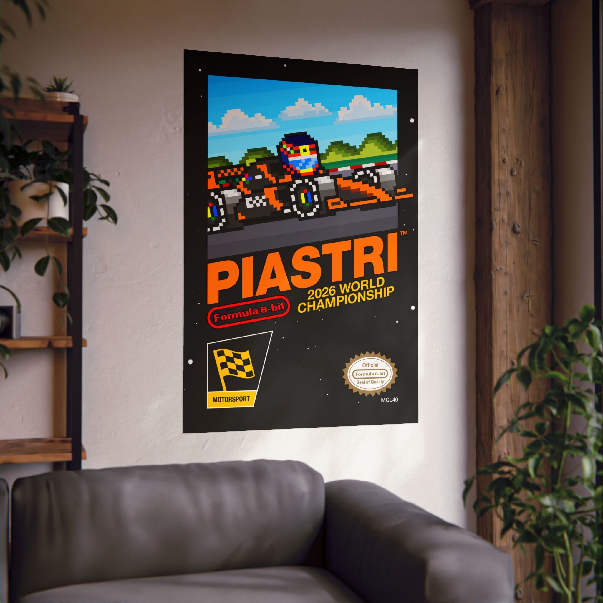 Piastri 8-bit Game Poster
