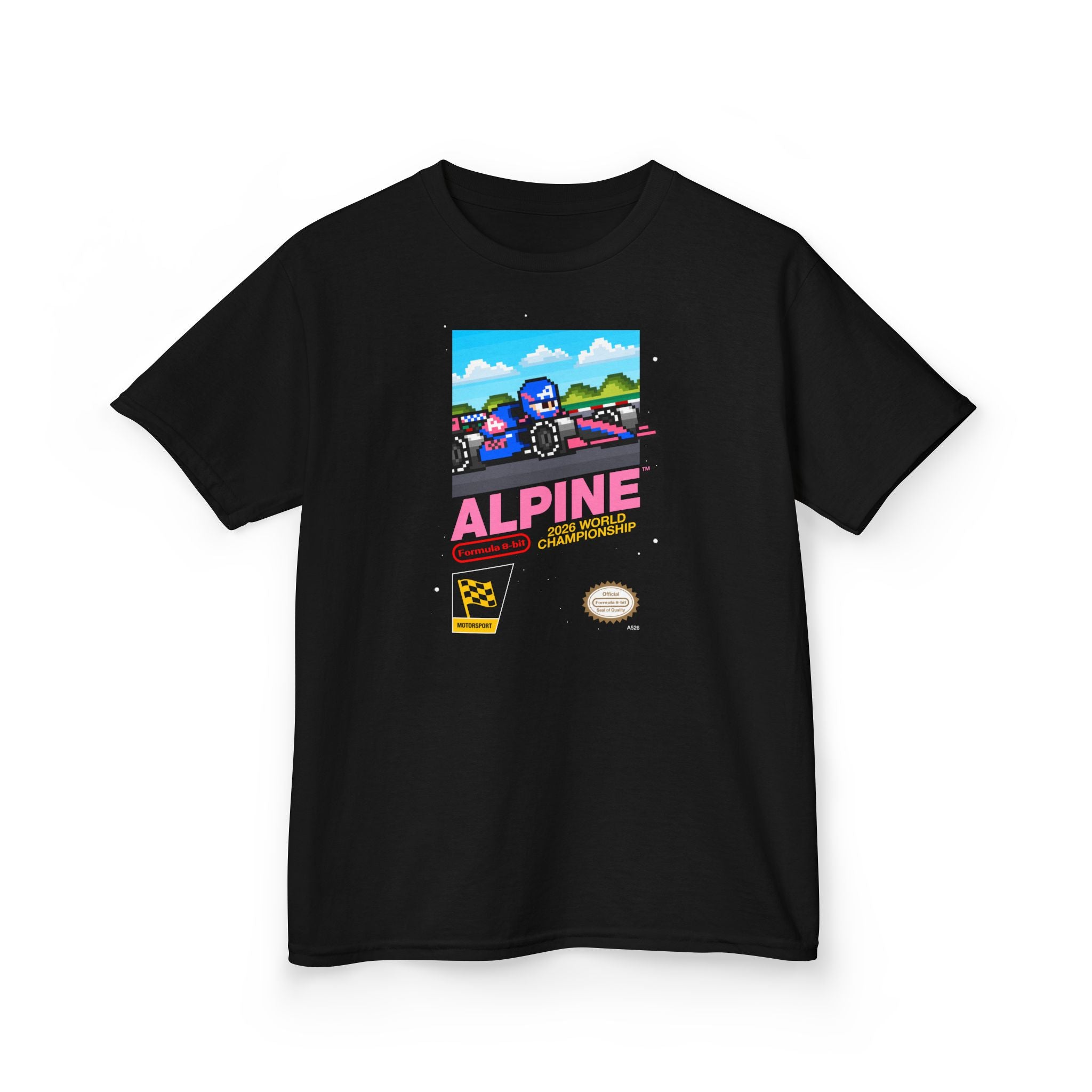 Alpine 8-bit Game Kids Heavyweight 100% Cotton T-shirt
