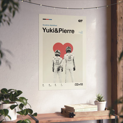 Yuki & Pierre Mid-century Poster