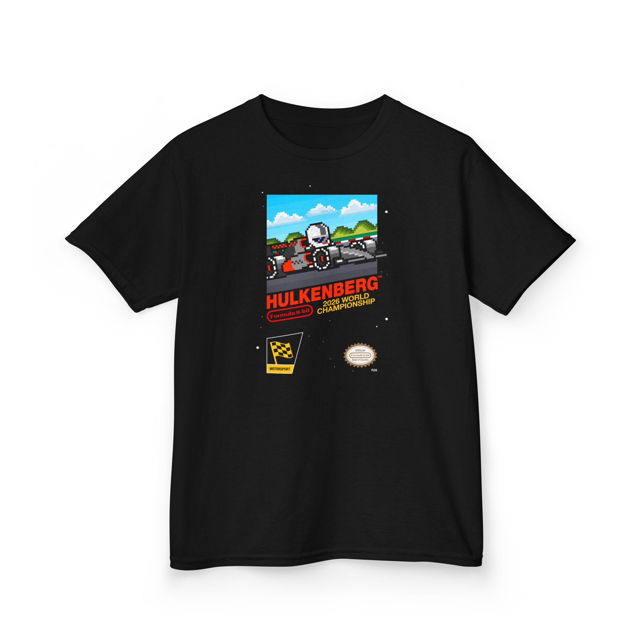 Hulkenberg 8-bit Game Kids Heavyweight 100% Cotton T-shirt