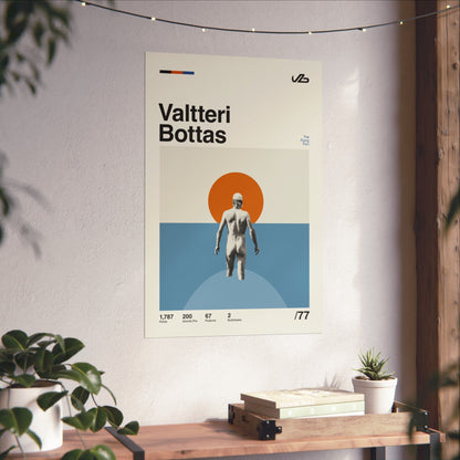 Valtteri Bottas Mid-century Poster