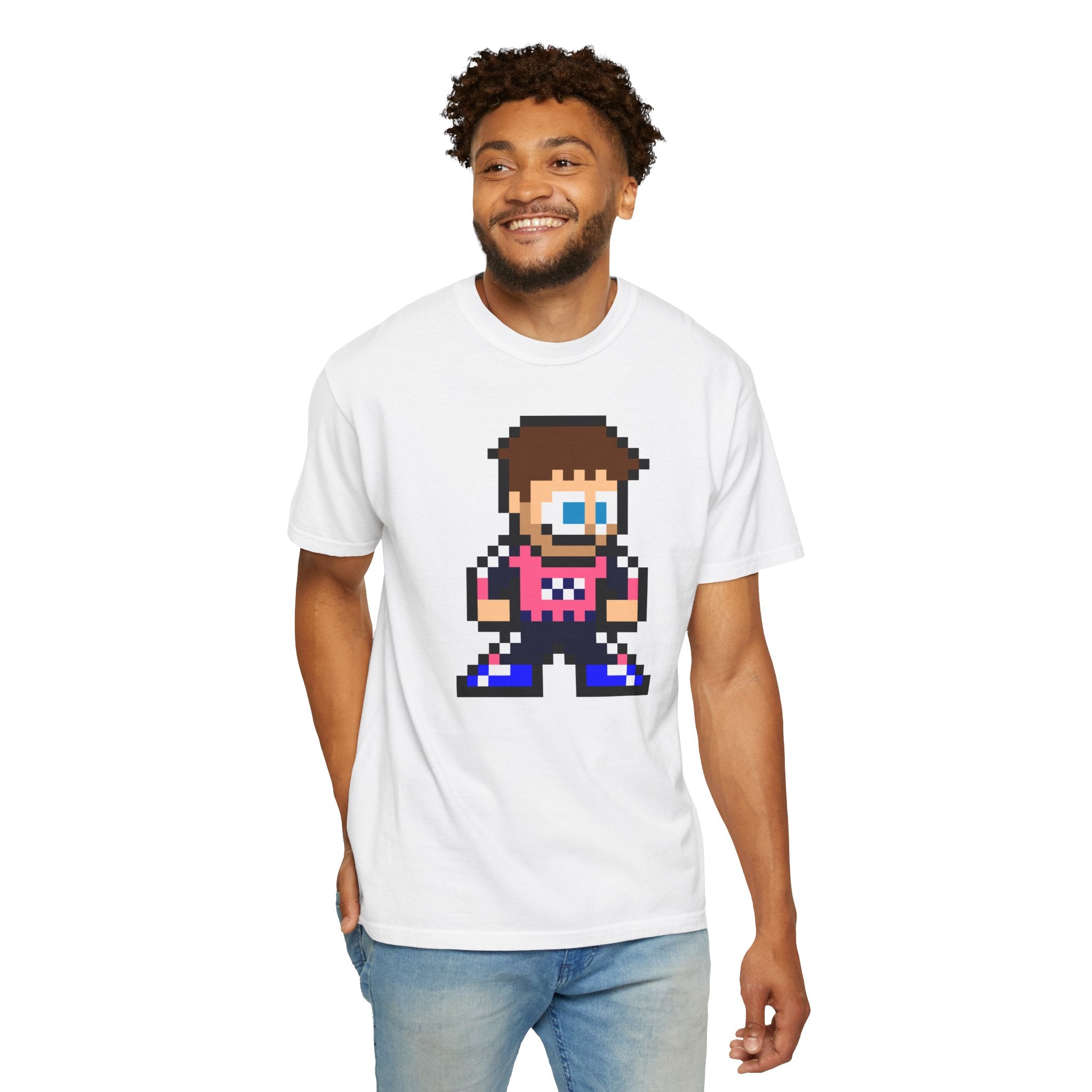 8-bit Pierre Gasly Adult Heavyweight 100% Cotton T-shirt