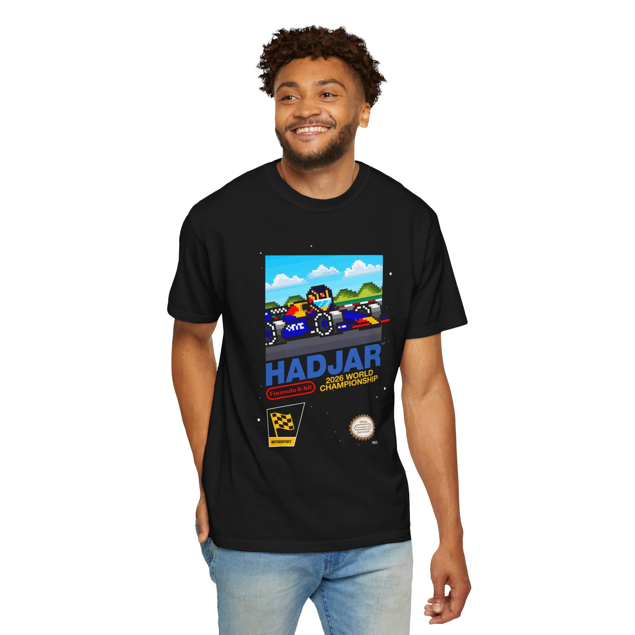 Hadjar 8-bit Game Adult Heavyweight 100% Cotton T-shirt