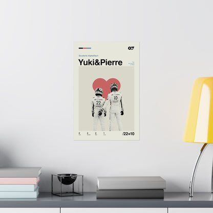 Yuki & Pierre Mid-century Poster