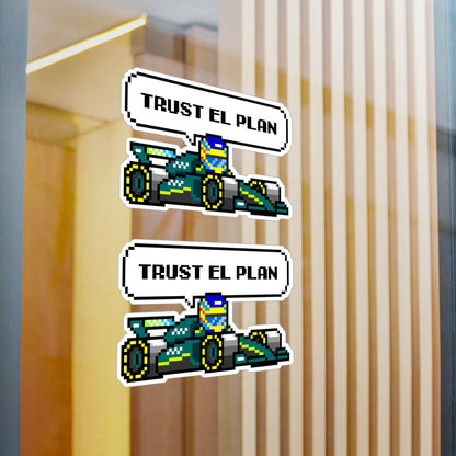 Alonso "TRUST EL PLAN" 8-bit Radio Vinyl Decal Sticker