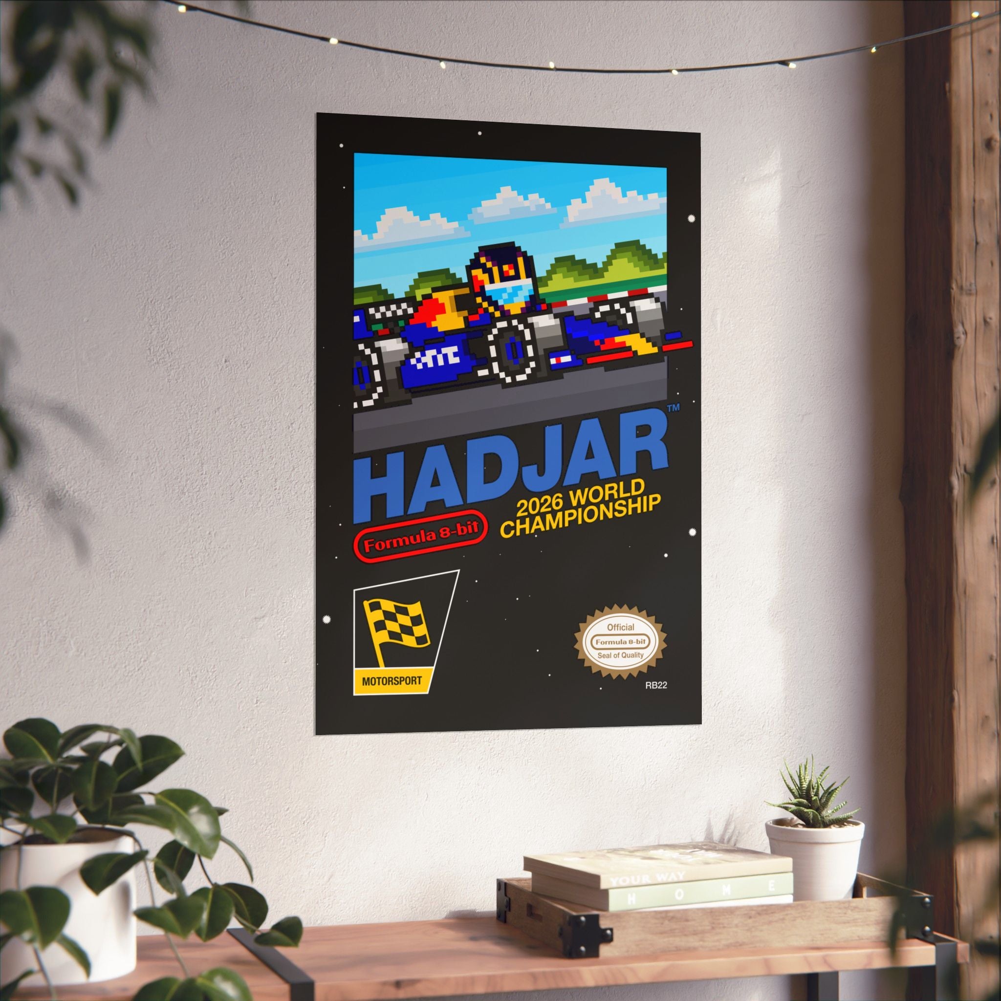 Isack Hadjar 8-bit Game Poster