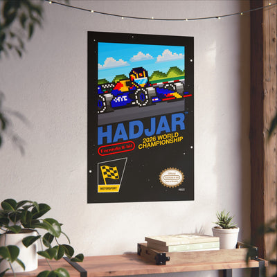 Isack Hadjar 8-bit Game Poster