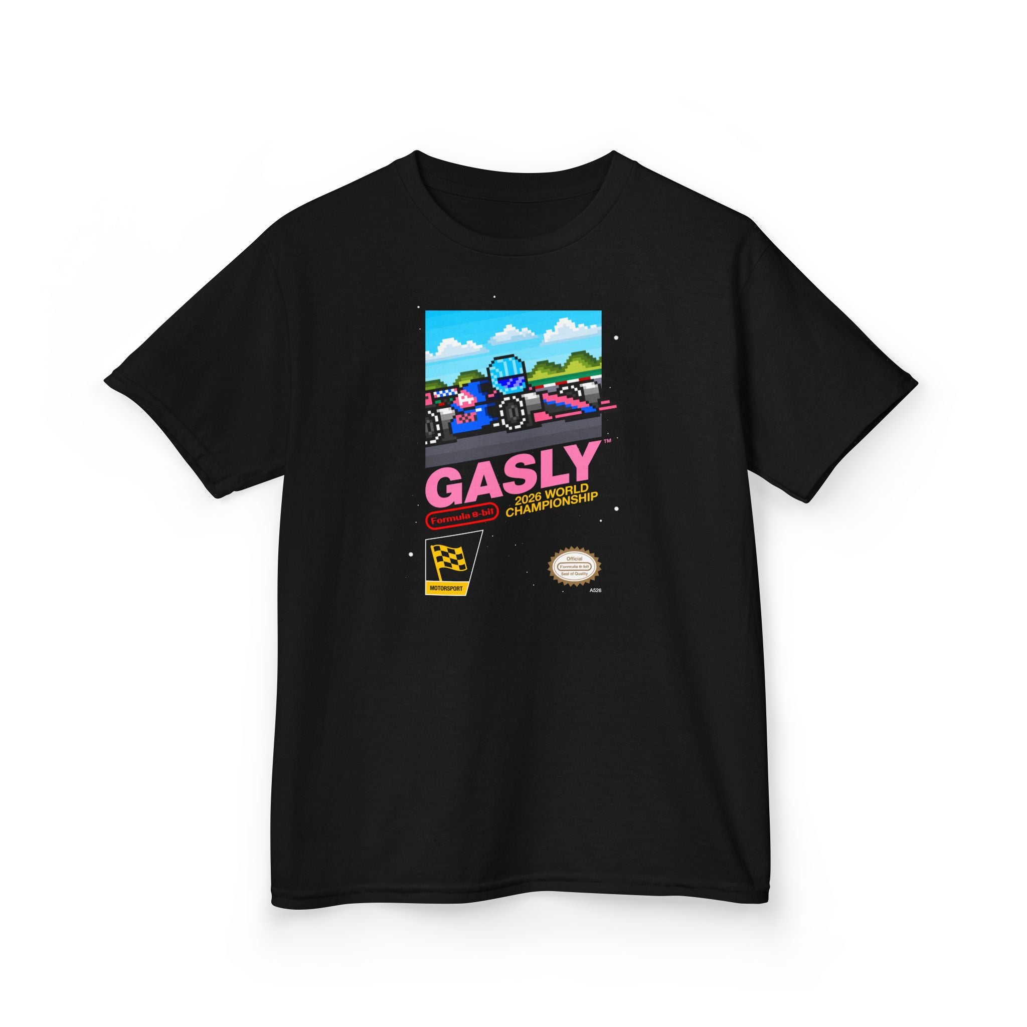 Gasly 8-bit Game Kids Heavyweight 100% Cotton T-shirt
