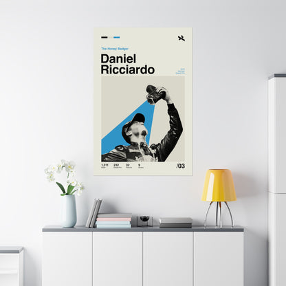 Daniel Ricciardo Mid-Century Poster